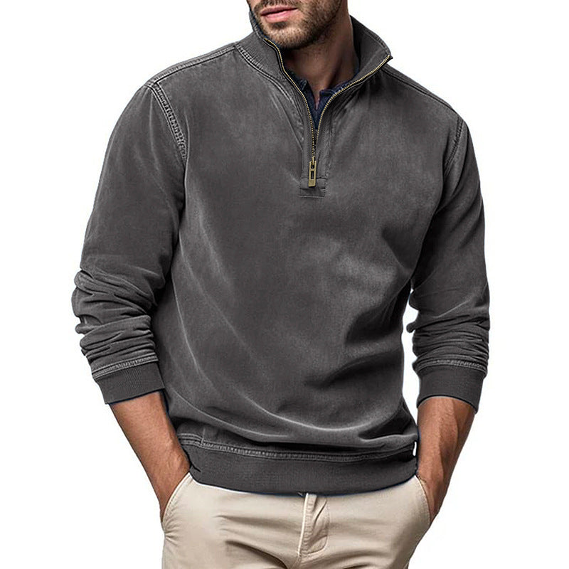Modischer Stehkragenpullover Herren Trendy Übergröße - BerlinGlamour