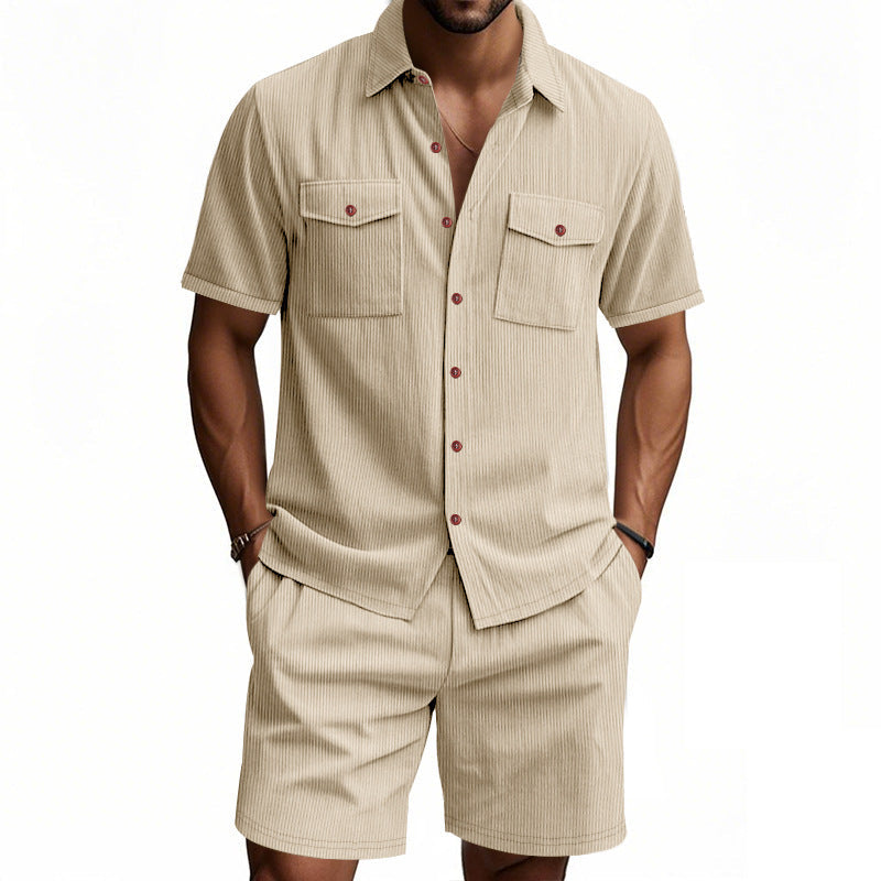 Herren Sommer Set Kurzarm Hemd und Shorts Berlin Style