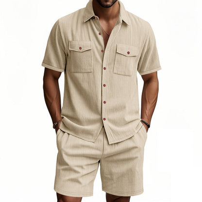 Herren Sommer Set Kurzarm Hemd und Shorts Berlin Style