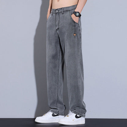 Herren Denim-Hose Weite Bein Berlin Style
