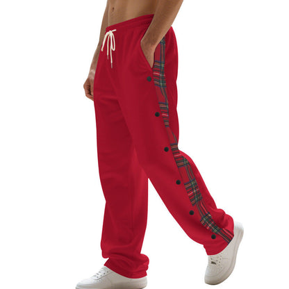 Herren Jogginghose Sportlich Karo Design