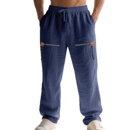 Herren Cargo-Hose Bequem Elastisch Reißverschluss