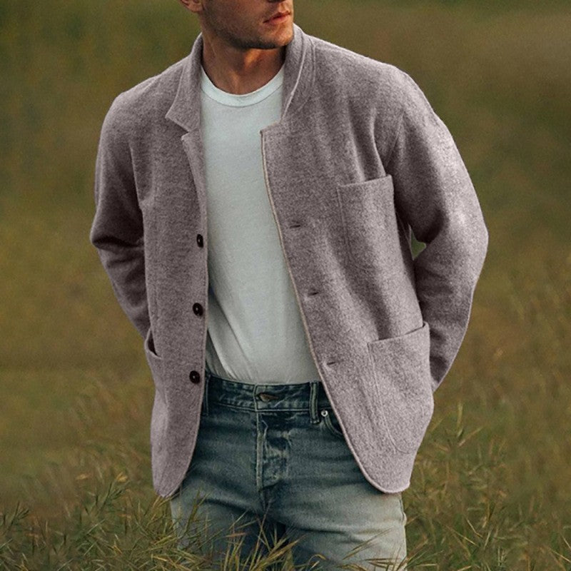 Herren Cardiganjacke Lässig Casual Großstadtchic