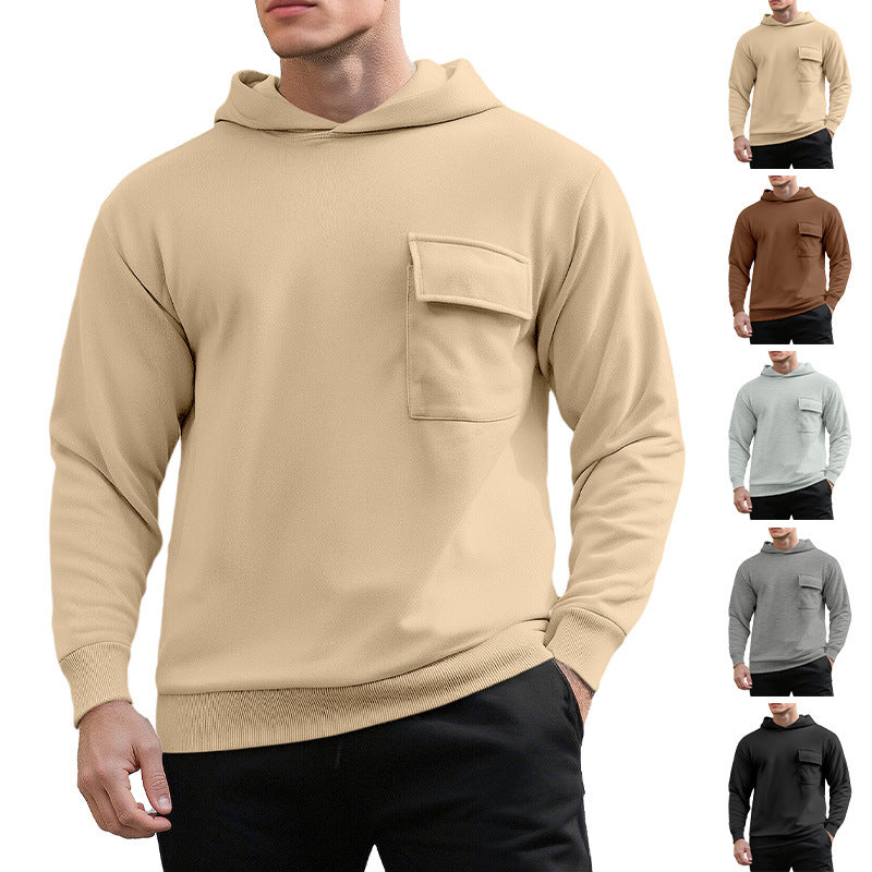 Herren Kapuzenpullover Bequem mit Brusttasche Modern - BerlinGlamour