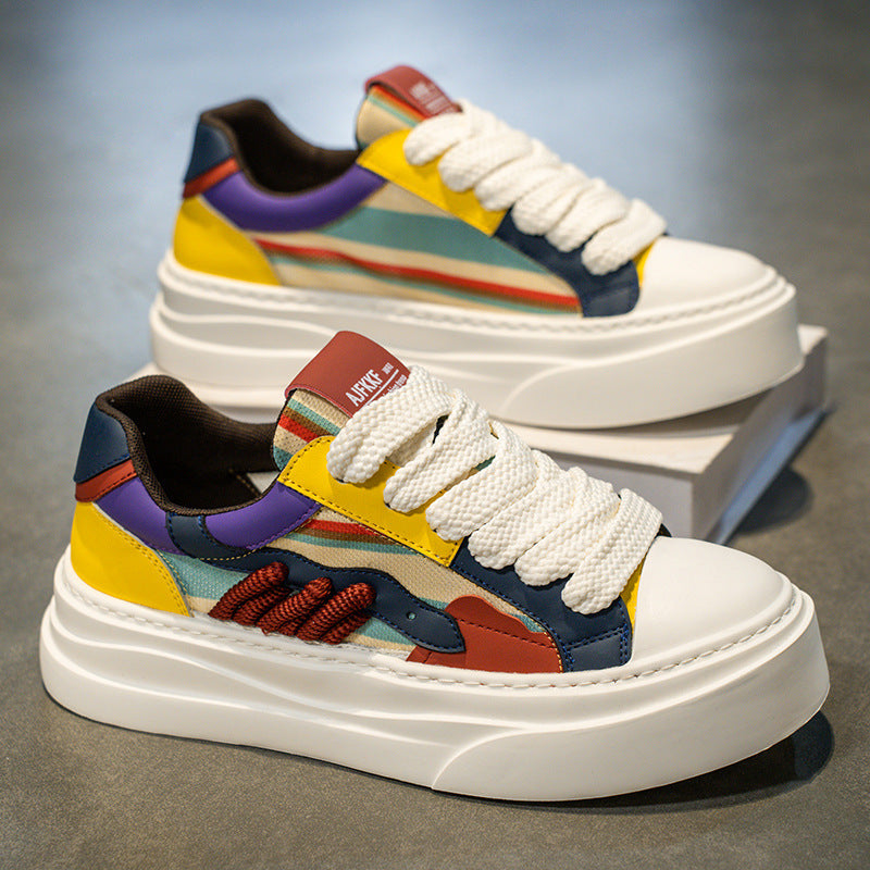 Damen Plateau Sneaker Sportlich Bunt Modisch