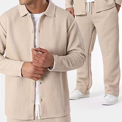Herren Winterjacke Modern Strukturiert Schwarz