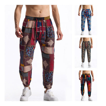 Herren Jogginghose Modern Patchwork Design Sportlich