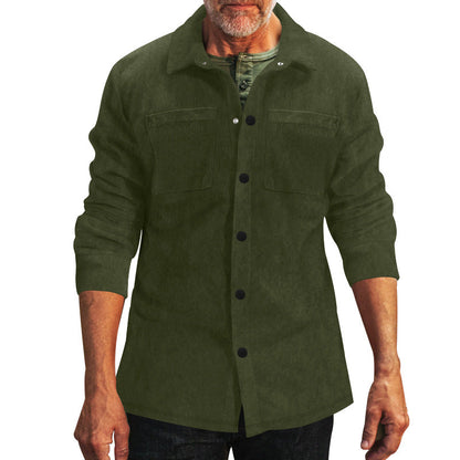Herren Cordjacke Modern mit Brusttaschen Braun