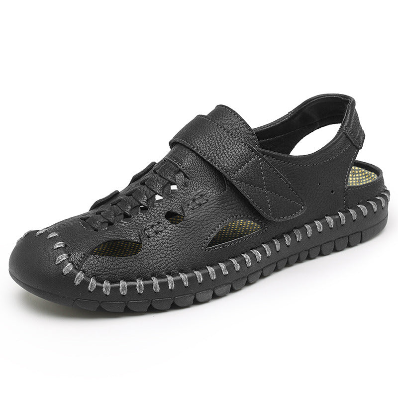 Herren Leder-Sandalen Rutschfest Komfortabel Sommer