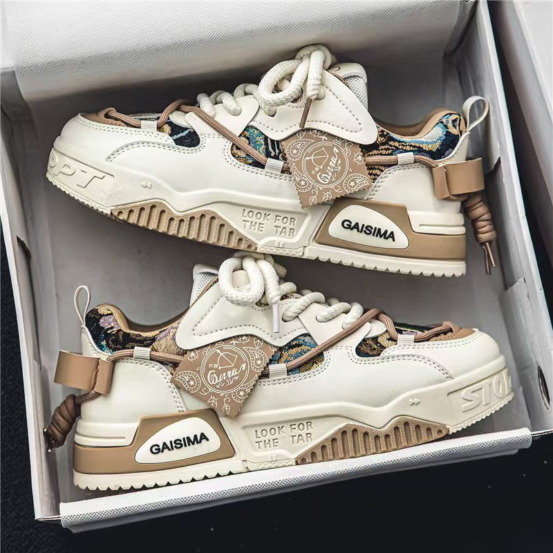 Damen Sneaker Kunstleder Auffällig Modisch