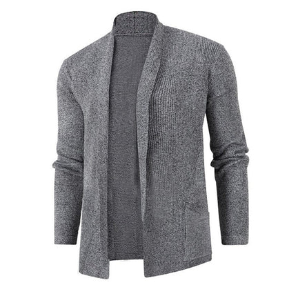 Herren Strickjacke Modern Offener Schnitt Mit Taschen