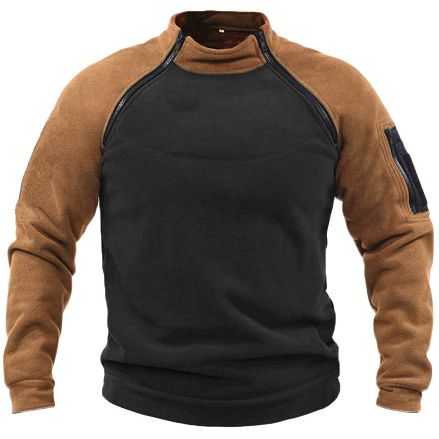 Fleece-Pullover Herren Warm Hochkragen Funktionell