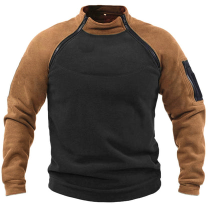 Fleece-Pullover Herren Warm Hochkragen Funktionell