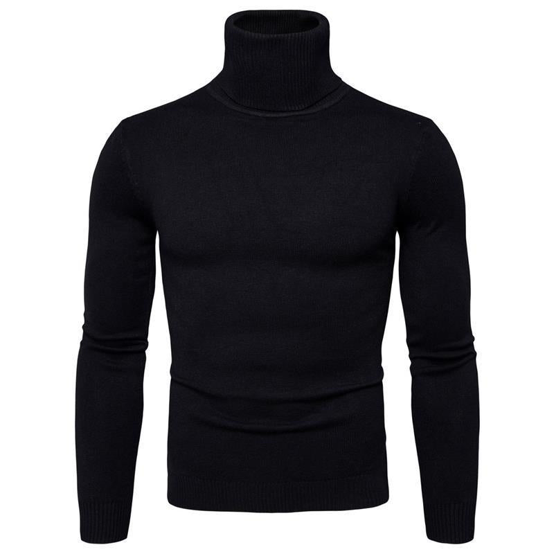 Herren Rollkragenpullover Fein Strick Hochwertig Elegант