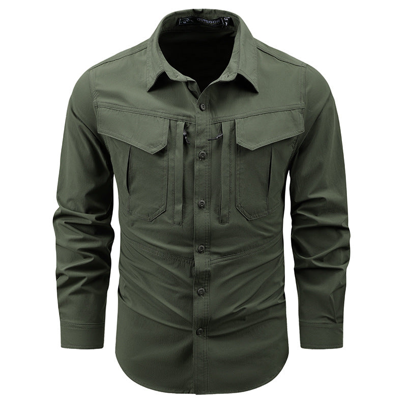 Funktionales Outdoor-Hemd Herren mit Taschen Sportlich