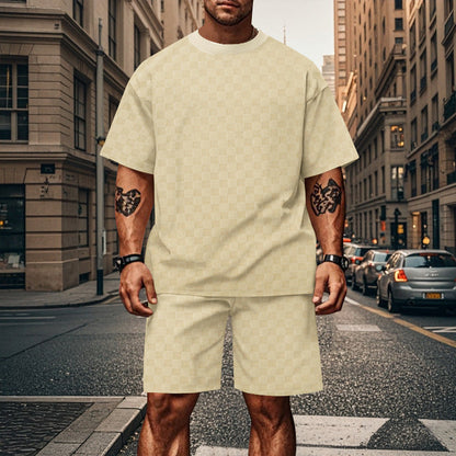 Herren Sport Set Kurzarm T-Shirt und Shorts Leichtathletik