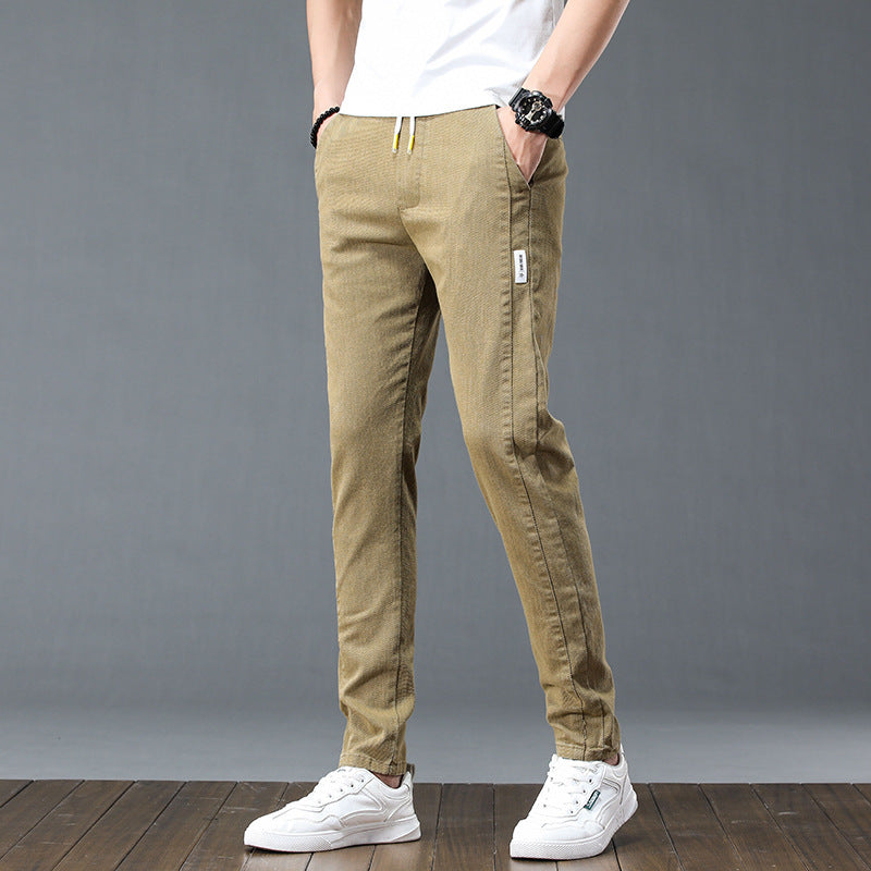 Herrenhose Bequem Baumwolle mit verstellbarem Bund und Taschen