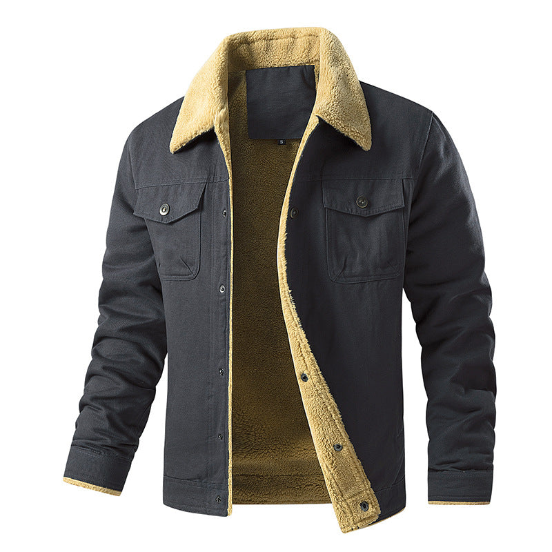 Herren Winterjacke Teddyfutter gefüttert Warm