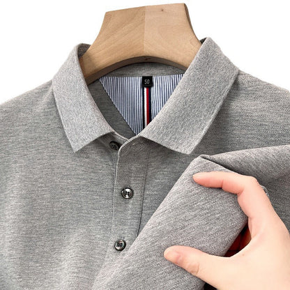 Herren Polohemd Kurzarm Elegantes Piqué-Hemd Mit Knöpfen