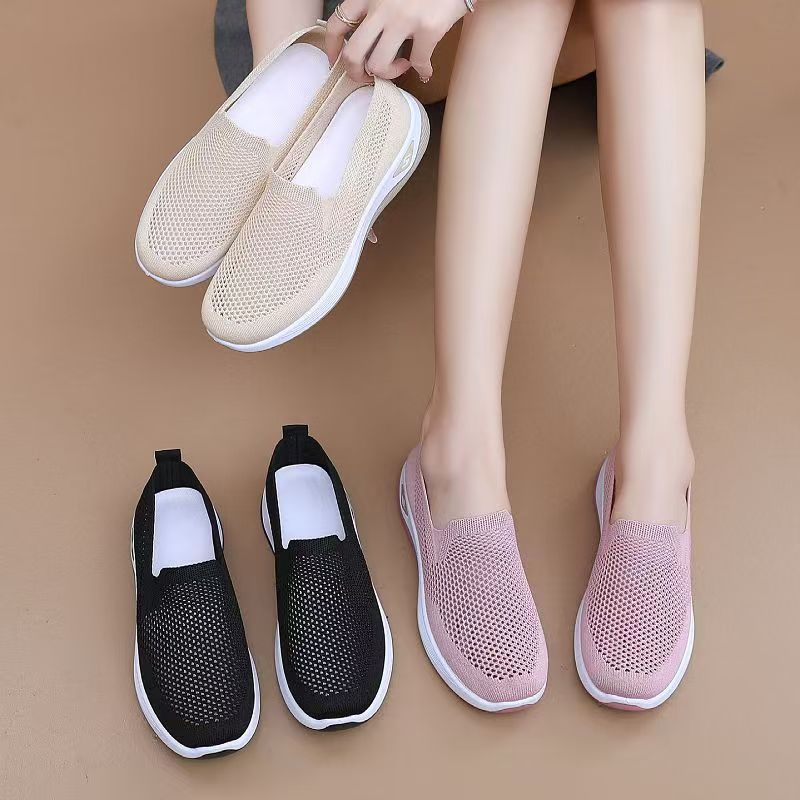 Damen Sneaker Slip-On Luftig Mesh Leicht - BerlinGlamour