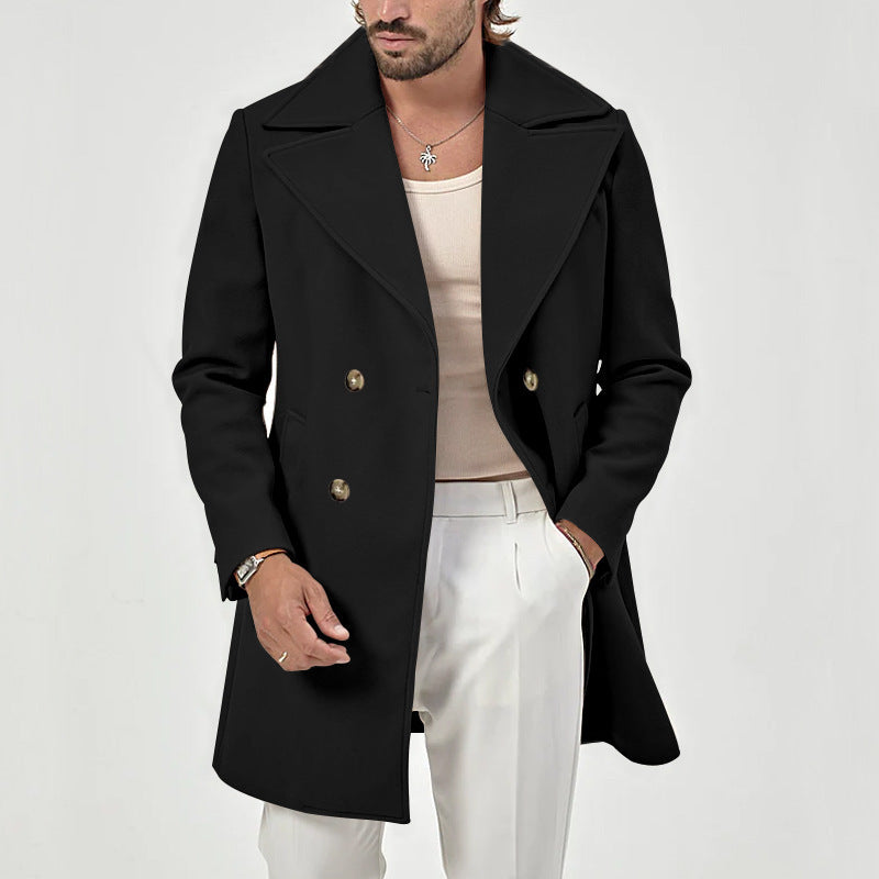 Herren Mantel Elegant Doppelt Gefüttert Berlin Stil - BerlinGlamour