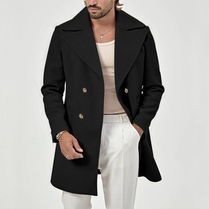 Herren Mantel Elegant Doppelt Gefüttert Berlin Stil - BerlinGlamour