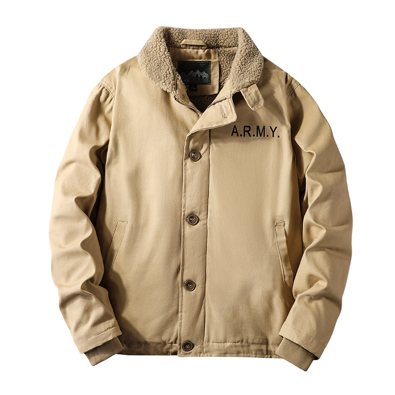 Herren Winterjacke Warm Innenfutter Stylischer Kragen