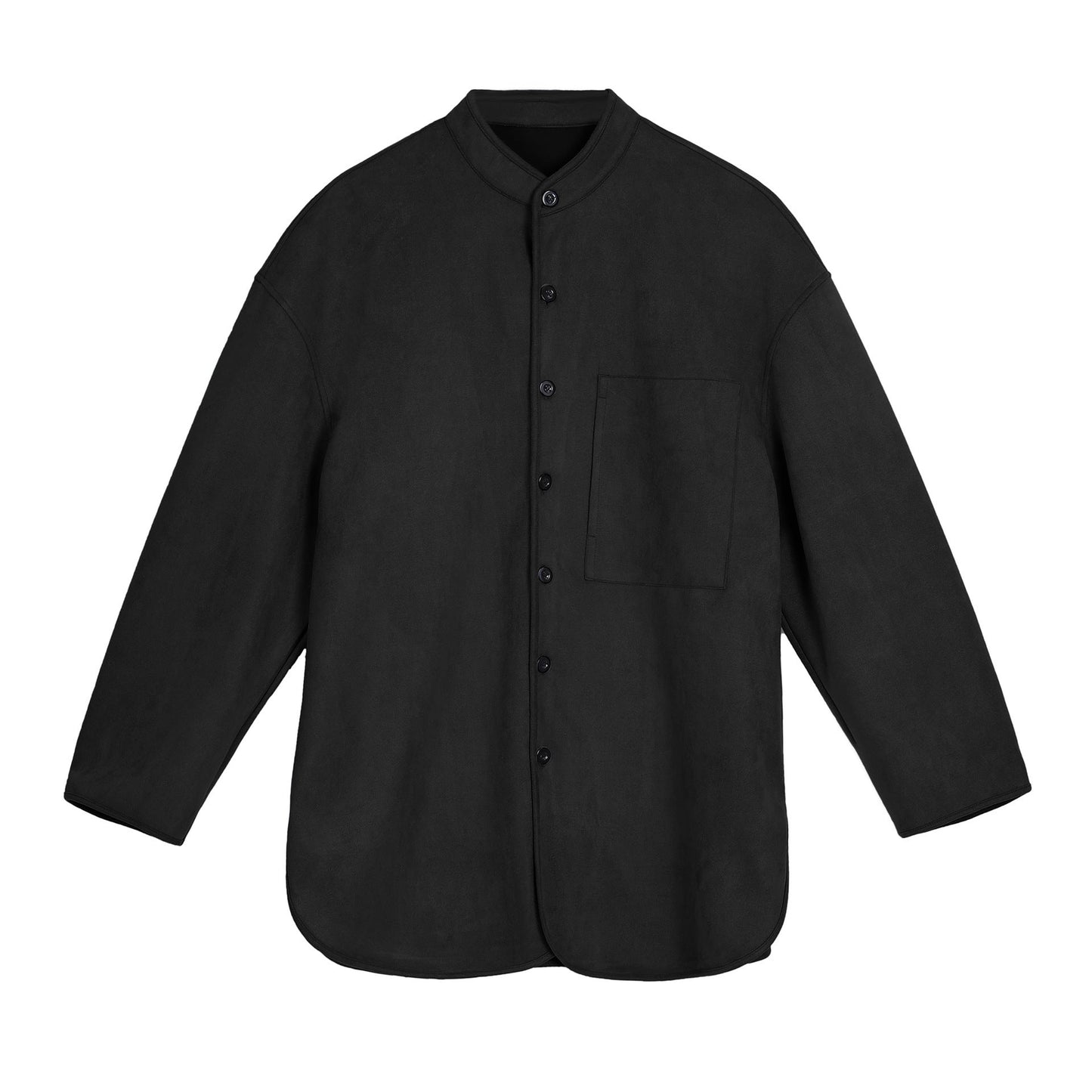 Herren Überhemdjacke Modern mit Brusttasche Stehkragen