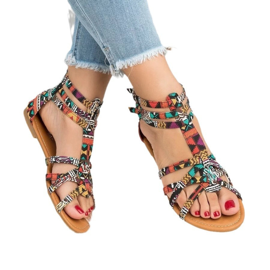 Damen Sandalen Geflochtene Schuhe Urban Style