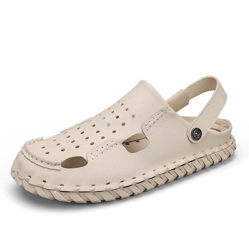Damen Sandalen Leder Atmungsaktiv Komfortabel Sommer
