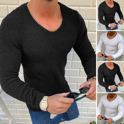 Herren Pullover Kuschelig V-Ausschnitt Soft - BerlinGlamour