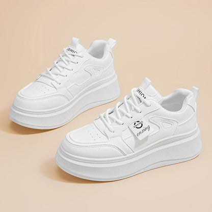 Damen Sneaker Hochflächige Sohle Bequem Sportlich