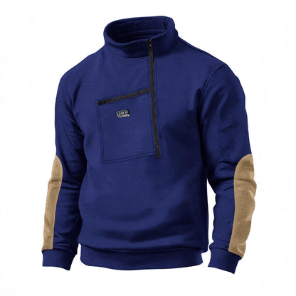 Herren Fleece-Pullover Kuschelig Warm Reißverschluss