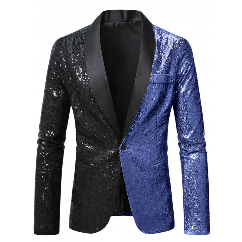Glamour Blazer Herren Pailletten Anzug Jackett Elegant