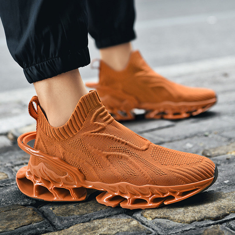 Damen Sneaker Sportlich Modern mit Strick-Obermaterial - BerlinGlamour