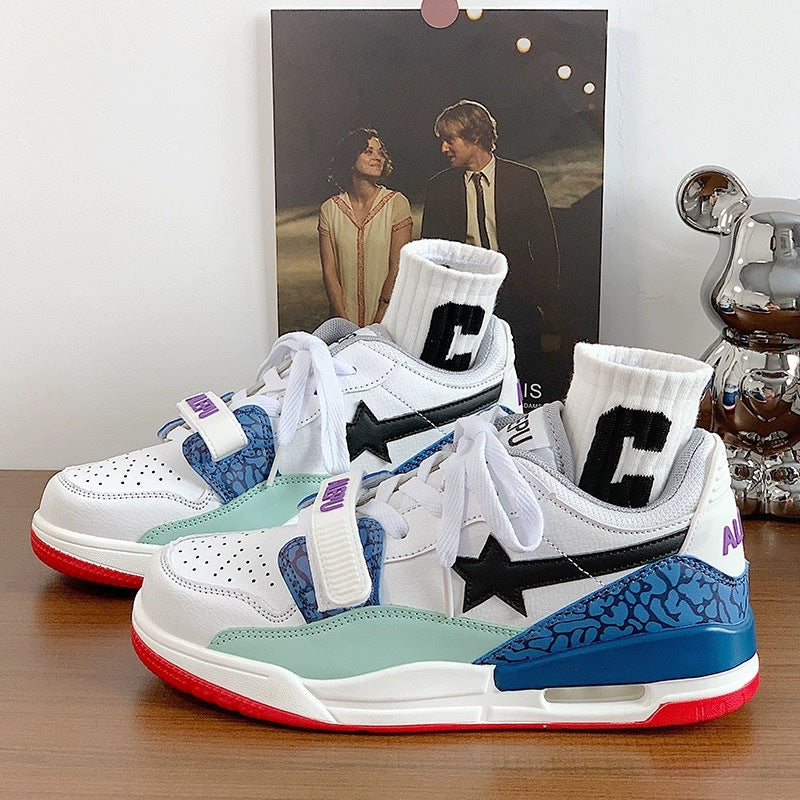 Damenschuhe Sneaker Klettverschluss Sternen-Design Frauen