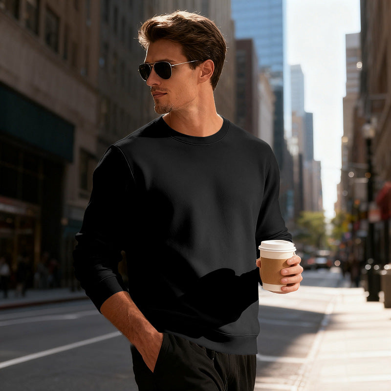 Herren Sweatshirt Moderner Schnitt Bequem Baumwolle