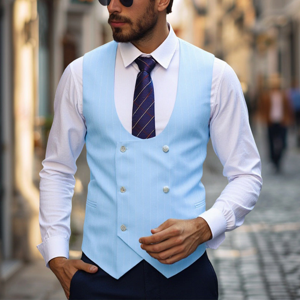 Herren Weste Strick gestreift Elegante Mode