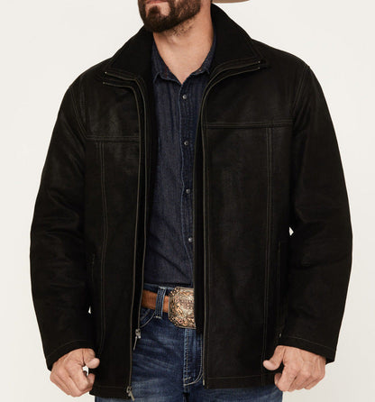 Lederjacke Herren Modern mit Taschen Hochwertig