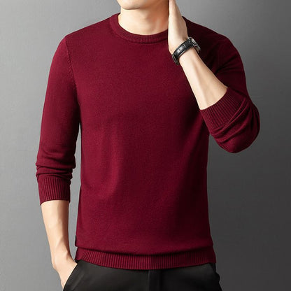 Herren Pullover Rundhals Feinbaumwolle Eleganter Style