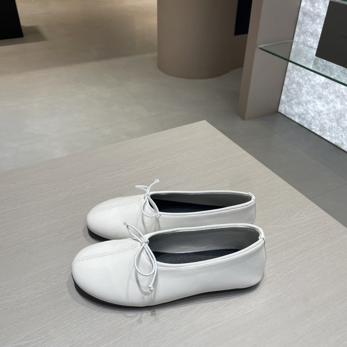 Damen Ballerinas Bequem Schleifen Detail Modern