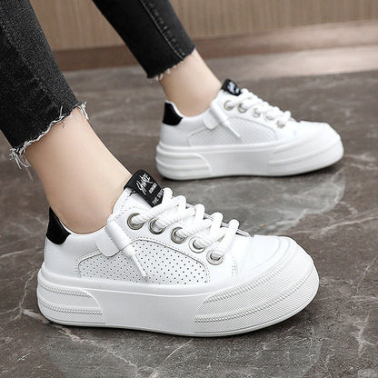 Damen Sneaker Freizeit Schuhe Perforiert Modern