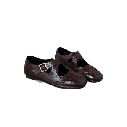 Damen Ballerinas Elegant Schnalle Atmungsaktiv