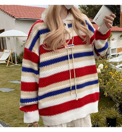 Herren Strickjacke Lässig Mit Kragen Und Kontraststreifen
