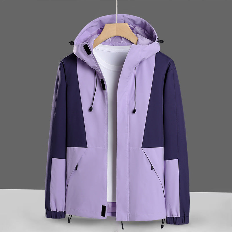 Wasserdichte Herren Regenjacke Schwarz Modern