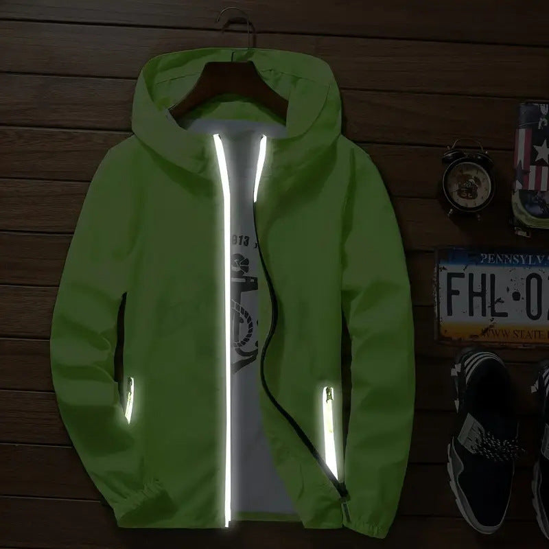 Herren Funktionsjacke Leicht Reflektierend Sportlich - BerlinGlamour