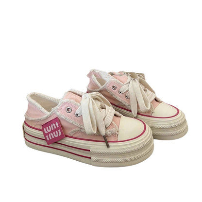 Damen Sneaker Sportschuh Flauschig Trendig Blocksole