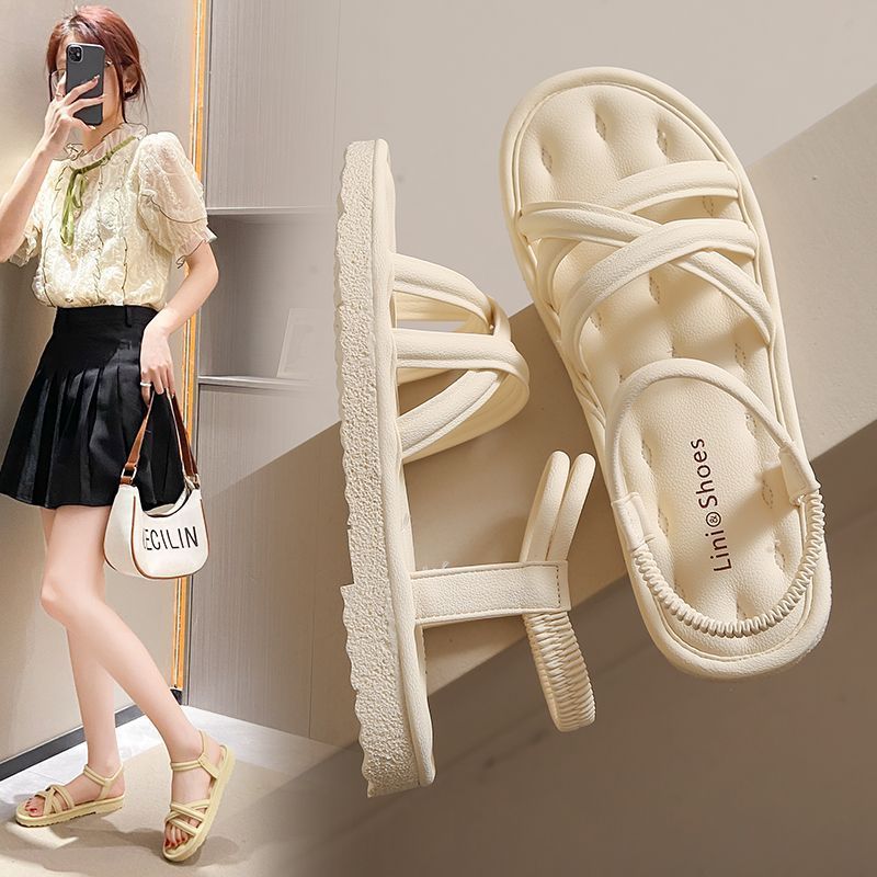 Bequeme Damen Sandalen Elastisch Komfortabel Sommer