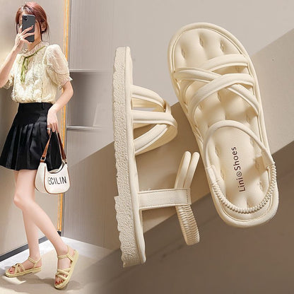 Bequeme Damen Sandalen Elastisch Komfortabel Sommer