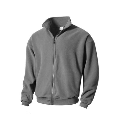 Herren Fleecejacke Warm mit Hochkragen und Reißverschluss